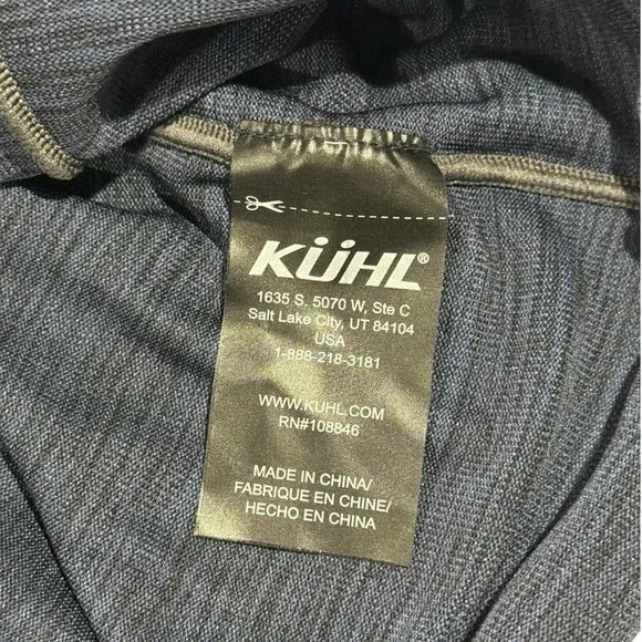 Kuhl 1/4 Zip Pullover Sweater Youth L 14-16 Blue Hiking Outdoors - Picture 4 of 14